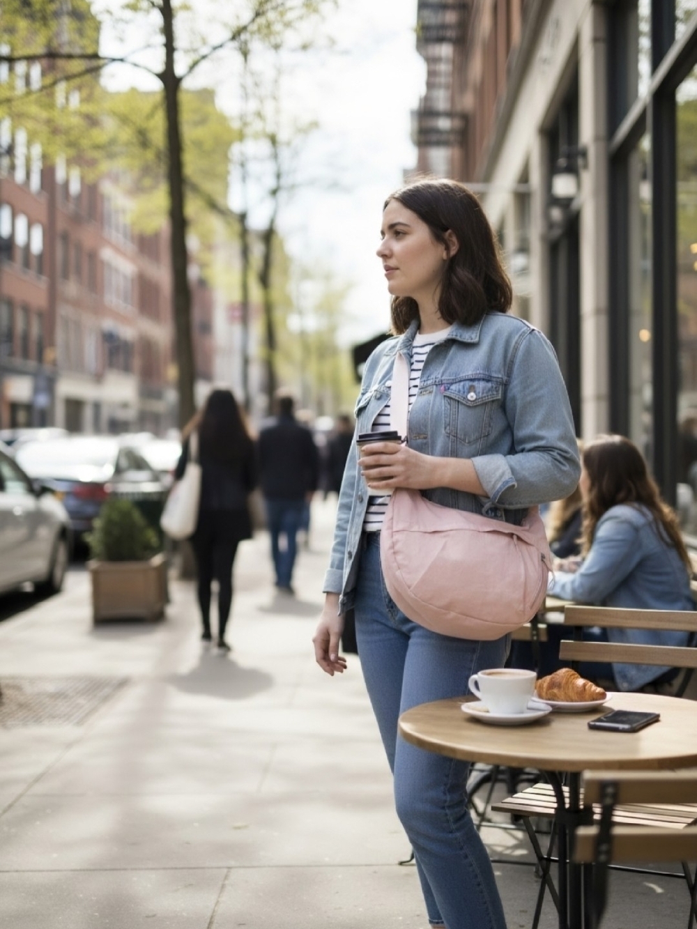 Womens Pink Crossbody Bag - Stylish Everyday Shoulder Bag